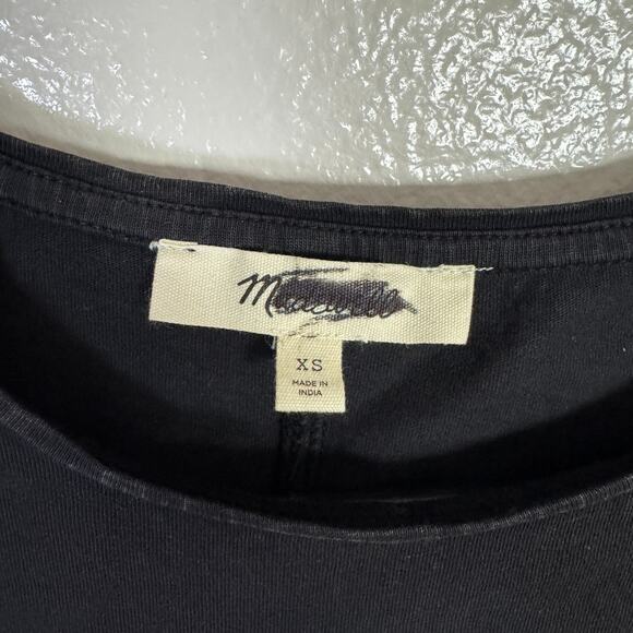 Madewell Essential Slim Tee SZ XS Black Lightweight Cotton Stretch Short Sleeve - Picture 4 of 8
